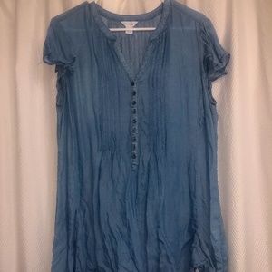 Lightweight denim look tunic